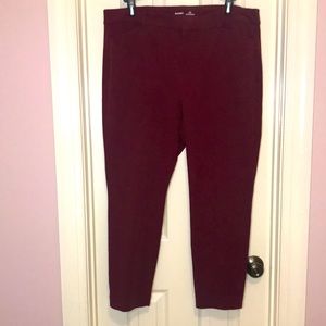 Old Navy  Maroon Pixie High Rise Cropped Pants 18